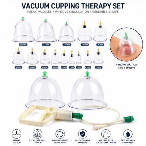 Vacuum cupping massage - massage, pump